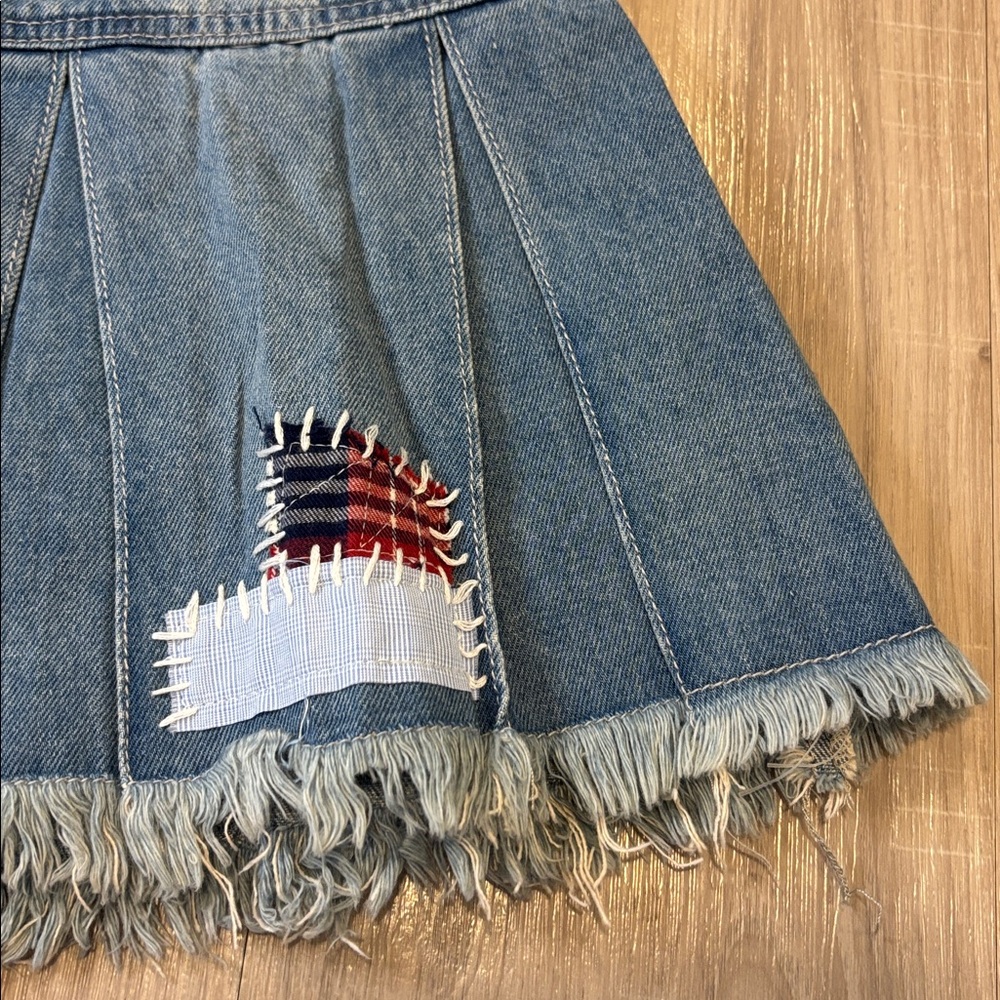 13De Marzo Patch Suture Denim Skirt NWT - Picture 12 of 16